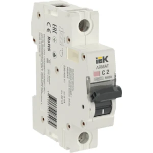 IEK ARMAT Автоматический выключатель M06N 1P C 2А - AR-M06N-1-C002 IEK ARMAT Автоматический выключатель M06N 1P C 2А - AR-M06N-1-C002