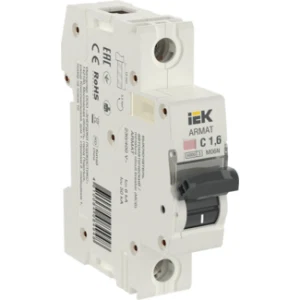 IEK ARMAT Автоматический выключатель M06N 1P C 1,6А - AR-M06N-1-C1D6 IEK ARMAT Автоматический выключатель M06N 1P C 1,6А - AR-M06N-1-C1D6