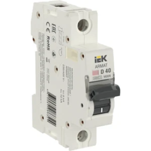 IEK ARMAT Автоматический выключатель M06N 1P D 40А - AR-M06N-1-D040 IEK ARMAT Автоматический выключатель M06N 1P D 40А - AR-M06N-1-D040