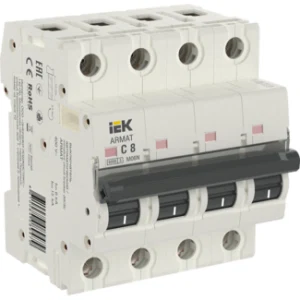 IEK ARMAT Автоматический выключатель M06N 4P C 8А - AR-M06N-4-C008 IEK ARMAT Автоматический выключатель M06N 4P C 8А - AR-M06N-4-C008