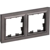 IEK BRITE Рамка 2-местная IP44 РУ-2-БрТБ-44 темная бронза