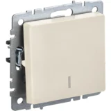 IEK BRITE Выключатель 1-клавишный с индикацией 10А ВС10-1-1-БрКр бежевый