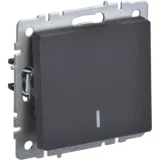 IEK BRITE Выключатель 1-клавишный с индикацией 10А ВС10-1-1-БрГ графит