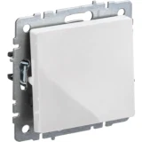 IEK BRITE Выключатель 1-клавишный проходной 10А ВС10-1-6-БрБ белый