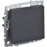 IEK BRITE Выключатель 1-клавишный самовозвратный 10А ВС10-1-4-БрГ графит