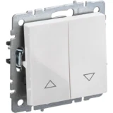 IEK BRITE Выключатель жалюзи 10А ВС10-1-5-БрБ белый