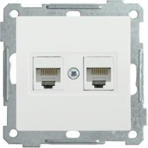 IEK Розетка 2-местная компьютерная РК10-2-Б RJ45 Cat5e BOLERO белый - EKB25-K01 IEK Розетка 2-местная компьютерная РК10-2-Б RJ45 Cat5e BOLERO белый - EKB25-K01