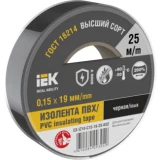 IEK Изолента 0,15х19мм черная 25м