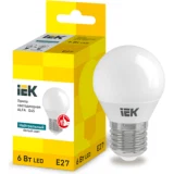 IEK Лампа светодиодная ALFA G45 шар 6Вт 230В 4000К E27