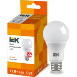 IEK Лампа светодиодная A60 шар 11Вт 230В 3000К E27