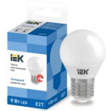 IEK Лампа светодиодная G45 шар 9Вт 230В 6500К E27