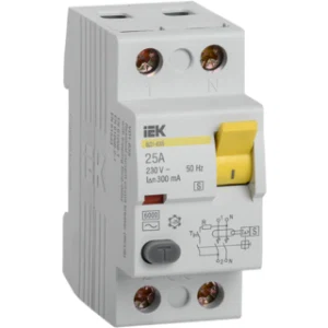IEK Выключатель дифференциальный (УЗО) ВД1-63S 2Р 25А 300мА - MDV12-2-025-300 IEK Выключатель дифференциальный (УЗО) ВД1-63S 2Р 25А 300мА - MDV12-2-025-300