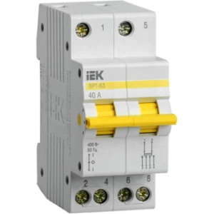 IEK Выключатель-разъединитель трехпозиционный ВРТ-63 2P 40А - MPR10-2-040 IEK Выключатель-разъединитель трехпозиционный ВРТ-63 2P 40А - MPR10-2-040