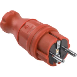 IEK Вилка прямая ВБп3-1-0м IP44 ОМЕГА красная - PKR01-016-2-K04 IEK Вилка прямая ВБп3-1-0м IP44 ОМЕГА красная - PKR01-016-2-K04