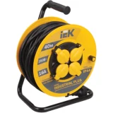 IEK Катушка УК40 с термозащитой 4 места 2P+PE/40м 3х1,5мм2 IP44 INDUSTRIAL PLUS