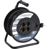 IEK Катушка УК40 с термозащитой 4 места 2P+PE/40м 3х1,5мм2 GENERICA